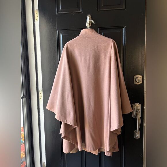 VTG Bonders Dusty Rose Pink Wool Flare Cape - Picture 4 of 16